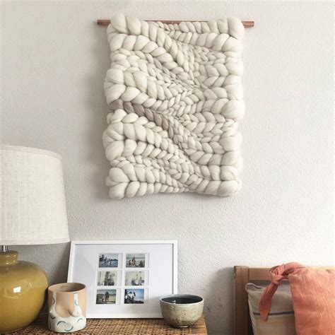 Wool Roving Weaving Woven Wall Hanging By Jeannie Helzer Jeanniehelzer