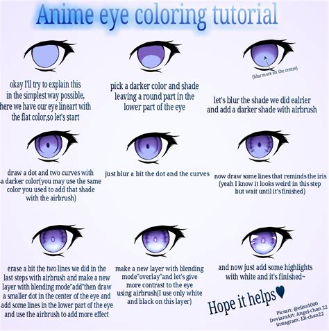 Anime Eye Coloring Tutorial By Angel Chan22 Anime Eyes Coloring
