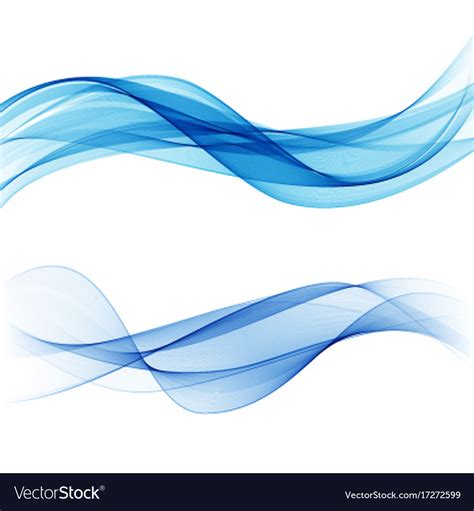 Blue Abstract Waves Royalty Free Vector Image Vectorstock