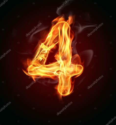 Fire Number 4 Stock Photo By ©jagcz 6339621