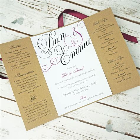 Classic Moments Rustic Gatefold Wedding Invitations Bluebird Wedding