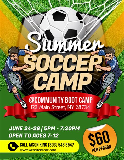 Copy Of Summer Soccer Camp Flyer Postermywall