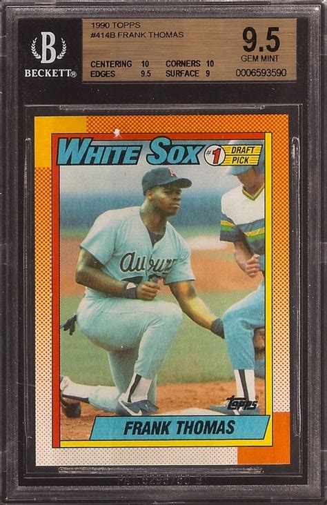 The frank thomas card in particular is truly sad. First Ballot: 1990 Topps, Frank Thomas' Rookie Card
