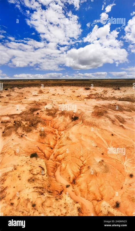 Vertical Panorama From Dried Grounds Of Lakebed In Mungo National Park