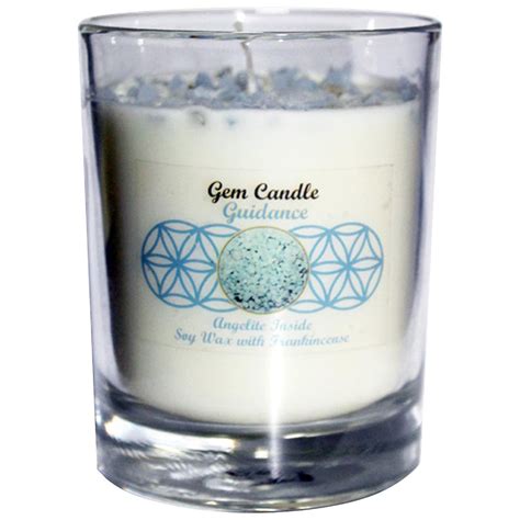 Gemstone Candle Guidance Angelite Wonderincense