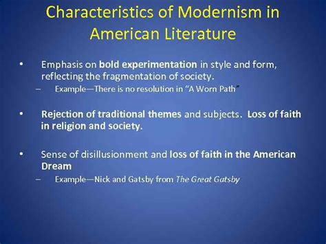 The Modern Period In American Literature 1915 1945