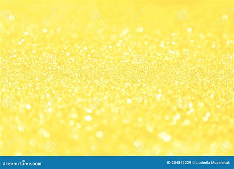 Festive Yellow Glitter Background Illuminating Color 2021 Stock Image