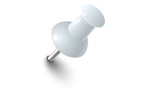 Plastic Push Pin Realistic White Thumb Graphic By Vectorbum · Creative