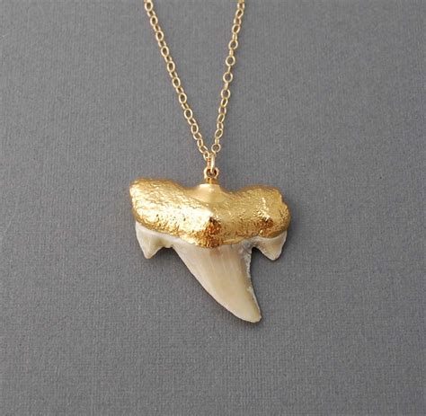 Gold Shark Tooth Necklace By Jennyandjude On Etsy