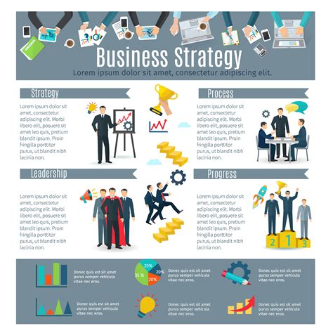 Business Strategy Infographic Set 472295 Vector Art At Vecteezy Hot