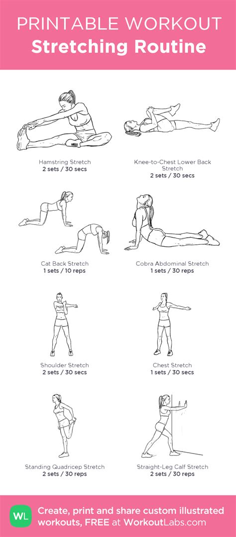 Free Printable Stretching Exercises Mapayakusa