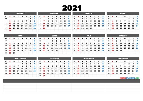 Free Printable 2021 Calendar By Month 6 Templates