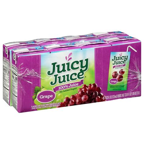 Juicy Juice 100 Grape Juice 423 Oz Boxes Shop Juice At H E B