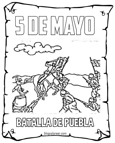 5 De Mayo Batalla De Puebla Para Colorear Jugar Y Colorear Kulturaupice