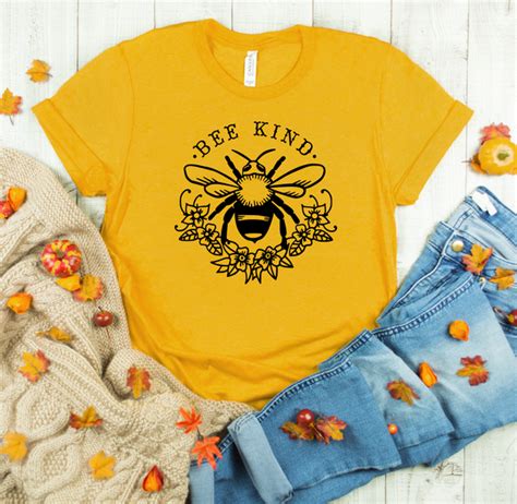 Bee Kind T Shirt Inspirational Shirt Kindness Shirts Embellished