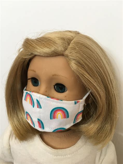 Fits American Girl Doll Face Masks Rainbows Mask 100 Etsy