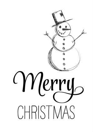 Sneeuwpop Kerst Tekening / Poster Kerst Gestileerde Tekeningen 1 Pixers