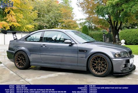 E46 M3 E9x M3 F8x M3m4 Arc8 18x10 Square Wheel Set