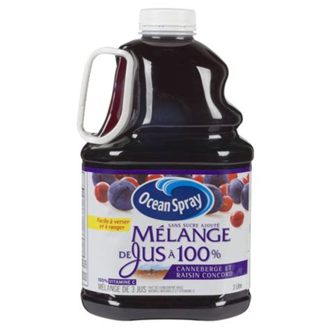 Ocean Spray 100 Juice Cranberry And Concord Grape 3 L Voilà Online