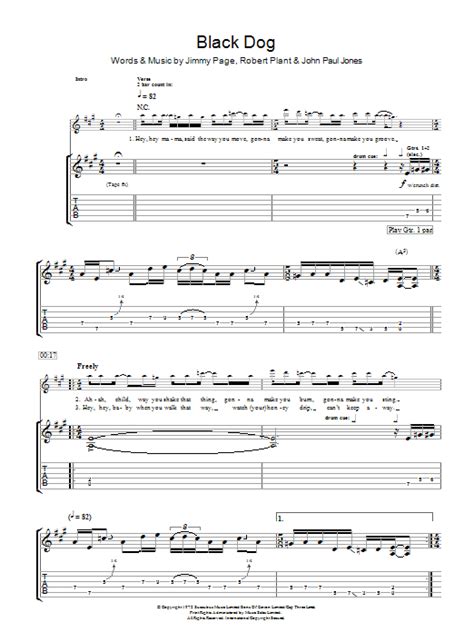 Apple controls 100% of the billing and you will have to. Black Dog Sheet Music | Led Zeppelin | Guitar Tab