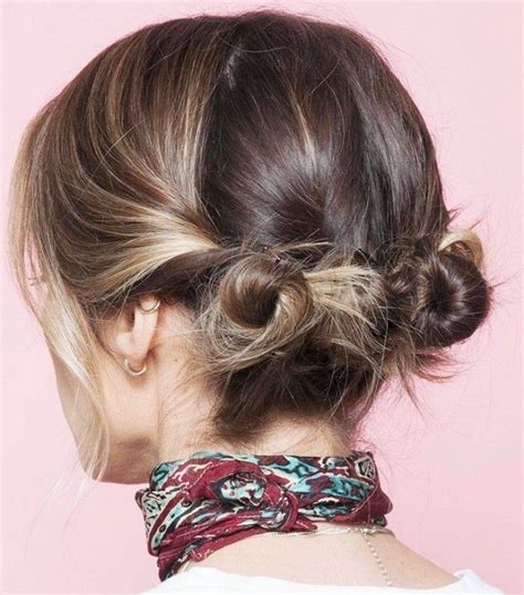 10 Cool And Easy Buns That Work For Short Hair In 2019 Short Hair