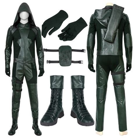 Oliver Queen Cosplay Costume Arrow Season 8 Suits Cossuits