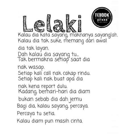 Lelaki lebih senang untuk berkongsi setiap masalah dan rahsianya kepada wanita. org laki jrng nk tnjuk kasih syg... - Ayat Sentap Habis ...
