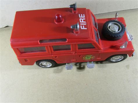 559R Rare 1970 S Toy Plastic Friction 906 Hong Kong Land Rover 109 Fire