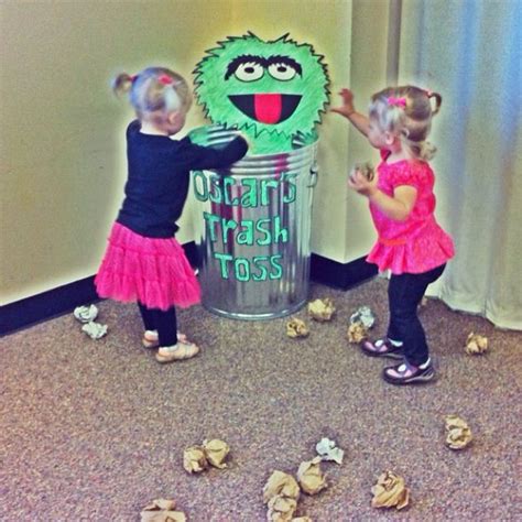 The adventure takes place in count von count's castle. Oscar's Trash Toss Game | ELC: Toss Games | Trunk or treat ...