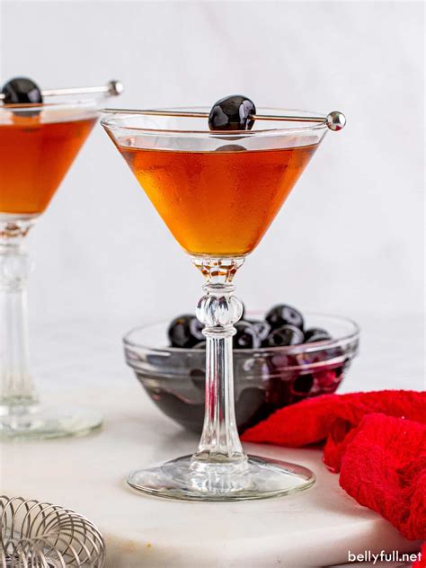 Classic Manhattan Cocktail Recipe Belly Full