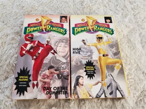 Mighty Morphin Power Rangers Vhs Lot Day Of The Dumpster High Five