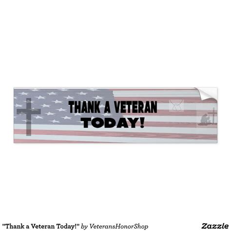 thank a veteran today bumper sticker custom stickers bumper stickers car sit us veterans