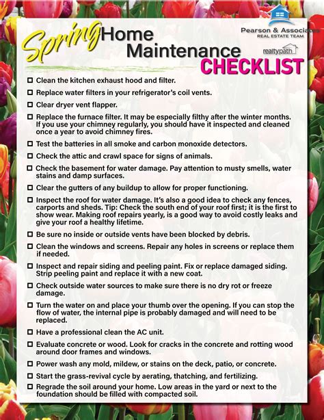 Spring Home Maintenance Checklist Wasatch Front Real Estate Pearson