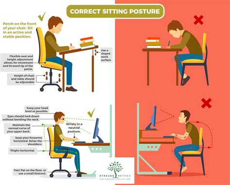 How To Fix Posture When Sitting Premium Vector Correct Posture Of