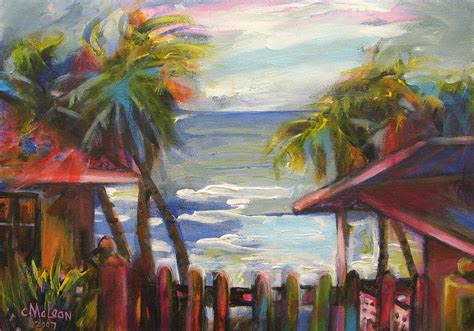 Beach Houses Painting By Cynthia Mclean Fine Art America