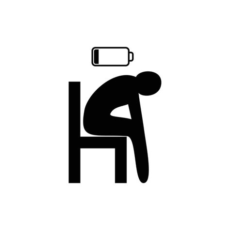 Tired Icon Design Stress Mental Human Sign And Symbol 15486510 Vector