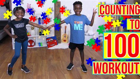 Lets Get Fit Count To 100 Workout Counting To 100 Puzzle Fit