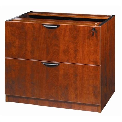 2 Drawer Lateral Wood Filing Cabinet In Cherry N112 C