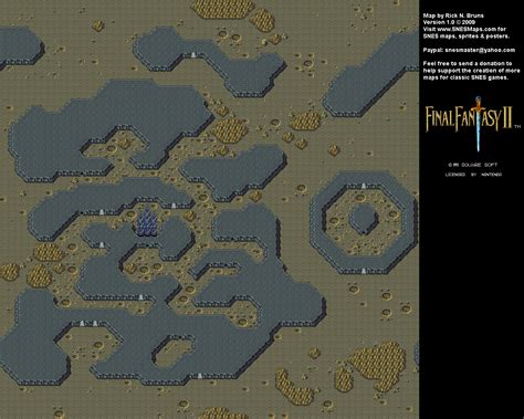 Final Fantasy Ii Iv Lunar Surface Super Nintendo Snes Bg Map