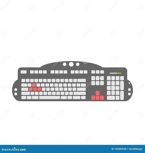 Gaming Keyboard Device Stock Vector Illustration Of Design 104305928