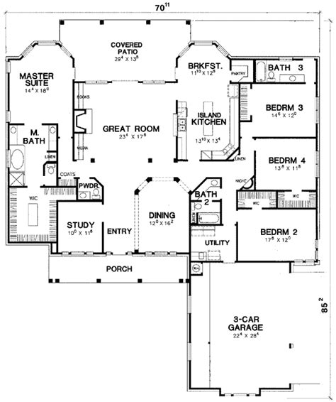 3.3 2 bedrooms and 1 bathroom barndominium floor plans. Split Bedroom Hill Country - 31077D | Architectural ...