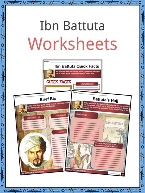 Ibn Battuta Facts Worksheets Early Life And Career For Kids