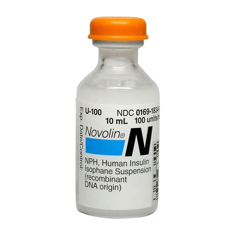 Insulin Novolin® N Human Insulin Isophane 100uml Mdv 10ml Vial