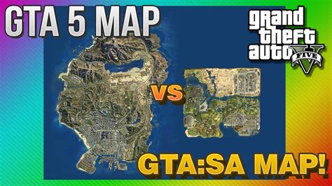 Gta 5 Map Vs Gta San Andreas Map Are They The Same Gta 5 Youtube Gambaran