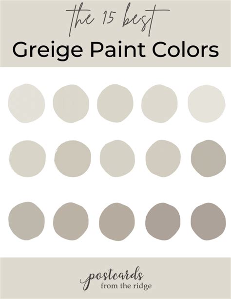 15 Best Greige Paint Colors And Palettes Postcards From The Ridge