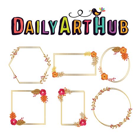 Elegant Autumn Frames Clip Art Set Daily Art Hub Free Clip Art Everyday