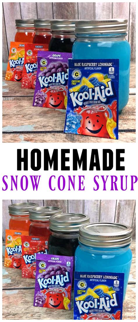 Homemade Snow Cone Syrup Recipe Using Kool Aid Packets Perfect For