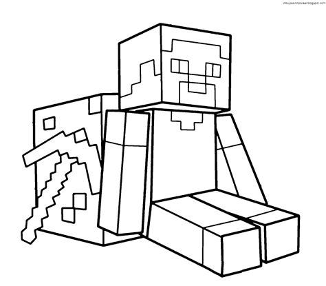 Dibujo De Minecraft Para Colorear Dibujos Sin Colorear Dibujos De