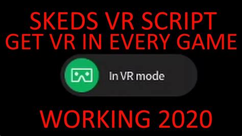 Skeds Roblox Vr Script Fixed And Working 2021 How To Get Vr In Every