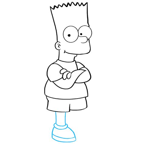 Ensuite Vous Dessinez Les Jambes Pour Bart Simpson